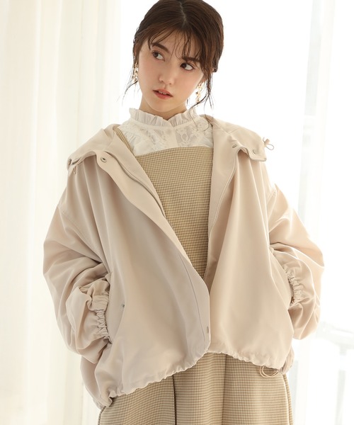 one after another NICE CLAUP(ワンアフターアナザーナイスクラップ)の「後ろレースアップジャンパースカート(ジャンパースカート・レディース・ベージュ/ブラック系その他/ベージュ系その他/グリーン・FREE)」の5枚目の写真