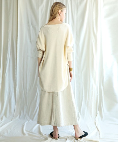 Audition(オーディション)の「M1397 ヴィンテージワッフルVネックプルオーバー(Tシャツ/カットソー・レディース・ブラック/オリーブ/キナリ・MEDIUM)」の12枚目の写真