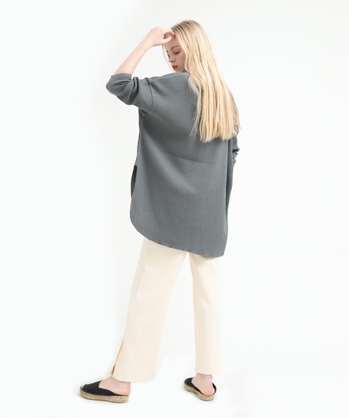 Audition(オーディション)の「M1397 ヴィンテージワッフルVネックプルオーバー(Tシャツ/カットソー・レディース・ブラック/オリーブ/キナリ・MEDIUM)」の16枚目の写真