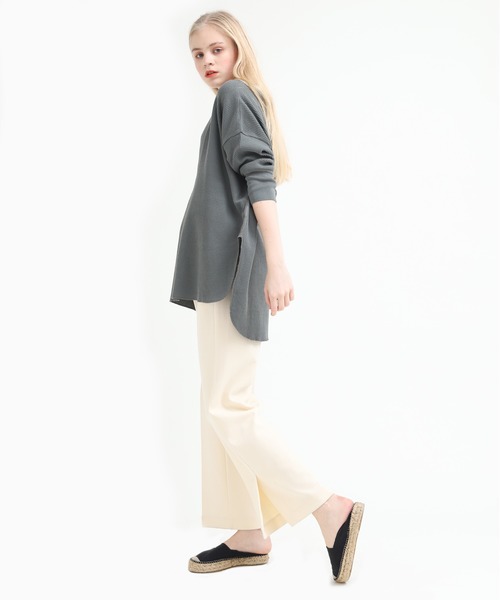 Audition(オーディション)の「M1397 ヴィンテージワッフルVネックプルオーバー(Tシャツ/カットソー・レディース・ブラック/オリーブ/キナリ・MEDIUM)」の11枚目の写真