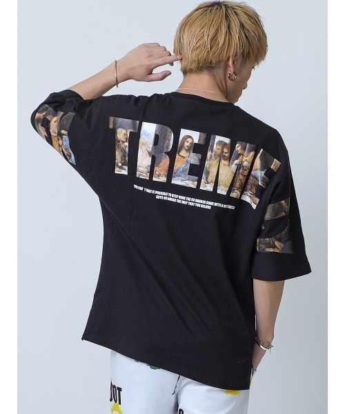 RE730（アールイーセブンサーティー）の「【RE730】RE730の人気モチーフビッグロゴTシャツ　ビッグシルエット（Tシャツ/カットソー・メンズ・オフホワイト/ブラック/イエロー・MEDIUM/LARGE/X-LARGE）」の6枚目の写真