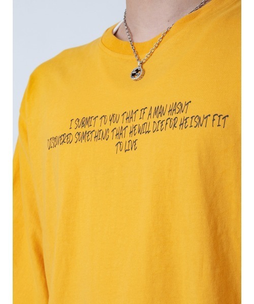 RE730（アールイーセブンサーティー）の「【RE730】RE730の人気モチーフビッグロゴTシャツ　ビッグシルエット（Tシャツ/カットソー・メンズ・オフホワイト/ブラック/イエロー・MEDIUM/LARGE/X-LARGE）」の12枚目の写真