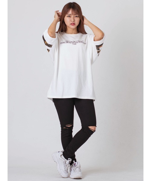 RE730（アールイーセブンサーティー）の「【RE730】RE730の人気モチーフビッグロゴTシャツ　ビッグシルエット（Tシャツ/カットソー・メンズ・オフホワイト/ブラック/イエロー・MEDIUM/LARGE/X-LARGE）」の17枚目の写真
