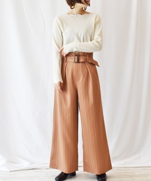 RANAN(ラナン)の「ストライプ柄ワイドパンツ(その他パンツ・レディース・ピンク/グリーン・3L/L/LL/M)」の11枚目の写真