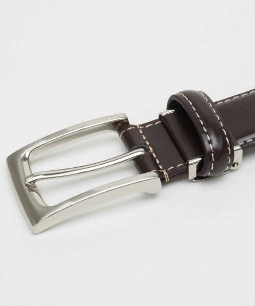 TOKYO SHIRTS（トウキョウシャツ）の「ピンバックル式 牛革 メンズベルト（ベルト・メンズ・ダークブラウン・FREE）」の2枚目の写真