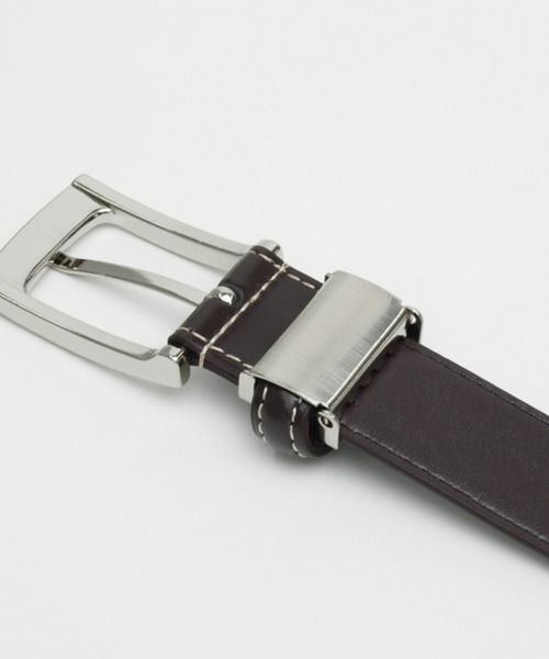 TOKYO SHIRTS（トウキョウシャツ）の「ピンバックル式 牛革 メンズベルト（ベルト・メンズ・ダークブラウン・FREE）」の3枚目の写真