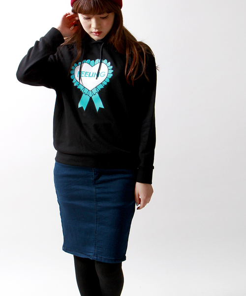 WEGO(ウィゴー)の「WEGO/パウダーデニムハイウエストスカート(デニムスカート・レディース・ダークインディゴブルー/ネイビー・FREE)」の2枚目の写真