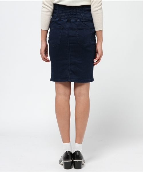 WEGO(ウィゴー)の「WEGO/パウダーデニムハイウエストスカート(デニムスカート・レディース・ダークインディゴブルー/ネイビー・FREE)」の5枚目の写真