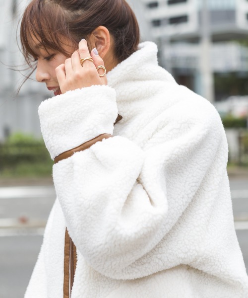 SpRay（スプレイ）の「ベルトスタンドボアジャケット（ブルゾン）」 - WEAR