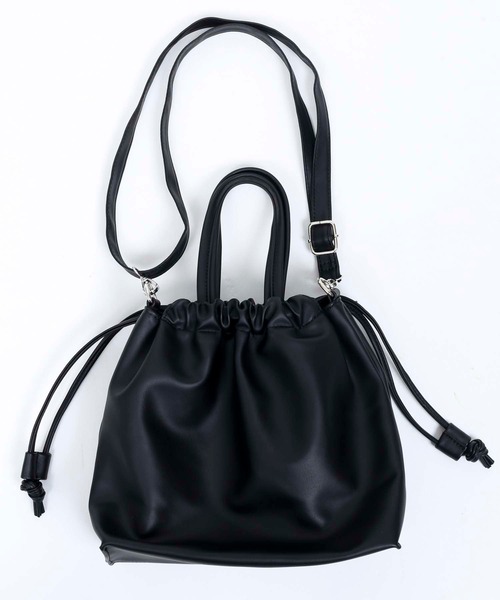 WC（ダブル シー）の「WC/ハンドル巾着ショルダーバッグ（ショルダーバッグ・レディース・ブラック・FREE）」の4枚目の写真