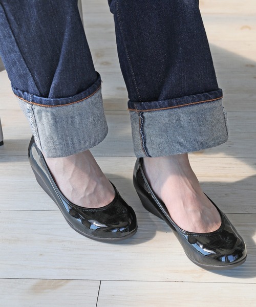 ラウンドトゥウェッジレインパンプス Riiika リーカ のレインシューズ ラウンドトゥウェッジレインパンプス Riiika リーカ のファッション E Riiika リーカ Riiika リーカ レインシューズ 人気特価