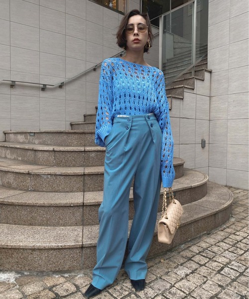 Ameri（アメリ）の「LAPEL TAPERED PANTS（その他パンツ）」 - WEAR 