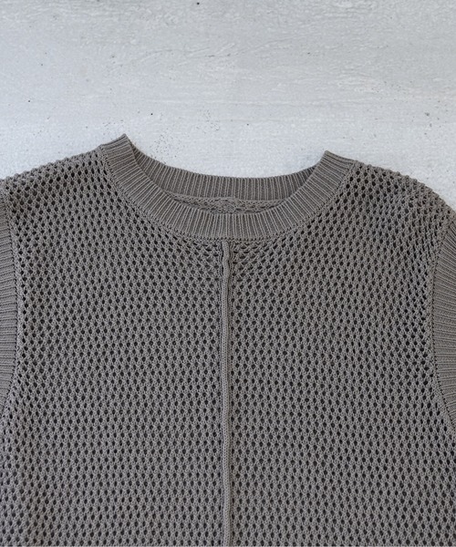 flaner（フラネ）の「ルーズメッシュベスト（ベスト・レディース・モカ/ナチュラル/カーキ・FREE）」の18枚目の写真