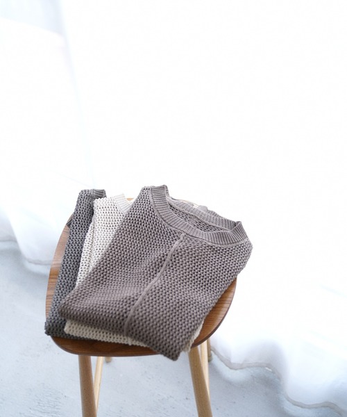 flaner（フラネ）の「ルーズメッシュベスト（ベスト・レディース・モカ/ナチュラル/カーキ・FREE）」の19枚目の写真