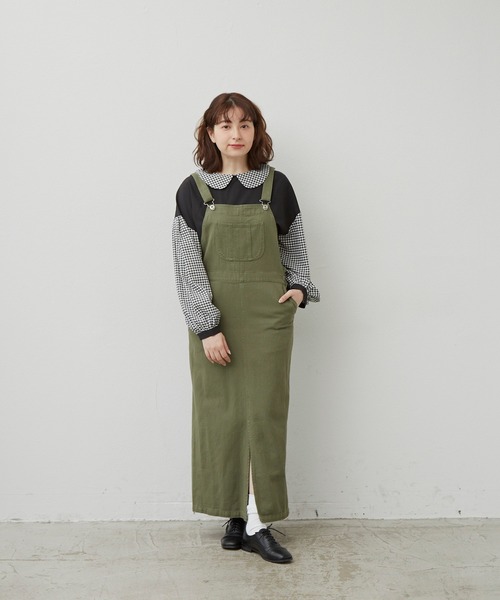 MERLOT（メルロー）の「2wayギンガムチェックコンビブラウス（シャツ/ブラウス・レディース・ブラック/ホワイト・FREE）」の3枚目の写真