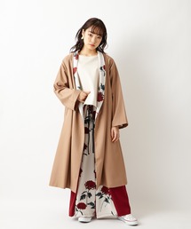 ふりふ（フリフ）の「【乱菊・春牡丹・ロル】ノーカラーコート（ノーカラージャケット）」