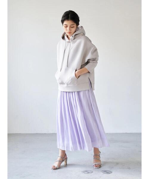 YECCA VECCA（イェッカヴェッカ）の「・シャイニーギャザーロングスカート　＊（スカート・レディース・ライトグレー/ライトグリーン/ブルー系その他7/ラベンダー・FREE）」の20枚目の写真