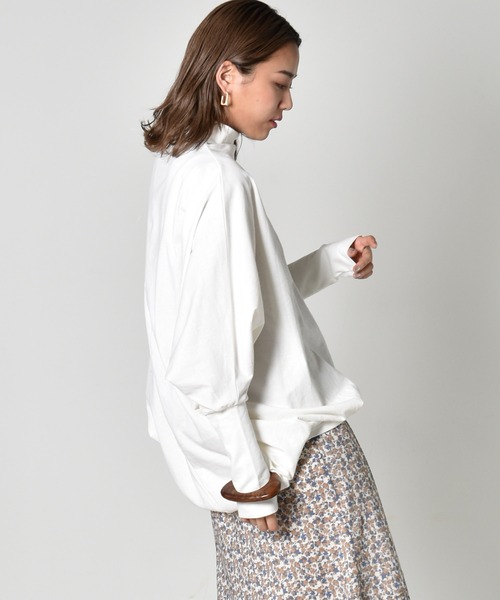 kivi（キヴィ）の「ボトルネックプルオーバー（Tシャツ/カットソー・レディース・ライトグレー/ブラック/アイボリー・FREE）」の2枚目の写真