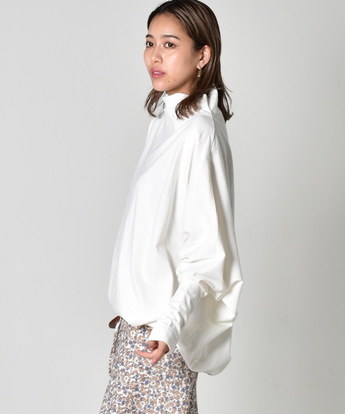 kivi（キヴィ）の「ボトルネックプルオーバー（Tシャツ/カットソー・レディース・ライトグレー/ブラック/アイボリー・FREE）」の12枚目の写真