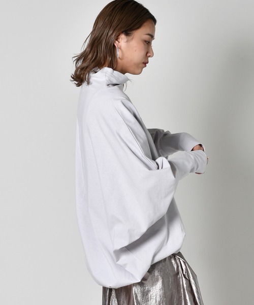 kivi（キヴィ）の「ボトルネックプルオーバー（Tシャツ/カットソー・レディース・ライトグレー/ブラック/アイボリー・FREE）」の16枚目の写真