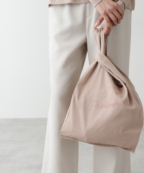 human woman（ヒューマンウーマン）の「◆FOOD TEXTILE サテンBAG（トートバッグ・レディース・カーキ/ピンク/イエロー・ﾌﾘ-）」の3枚目の写真