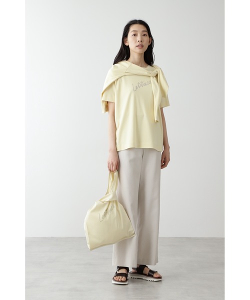 human woman（ヒューマンウーマン）の「◆FOOD TEXTILE サテンBAG（トートバッグ・レディース・カーキ/ピンク/イエロー・ﾌﾘ-）」の9枚目の写真