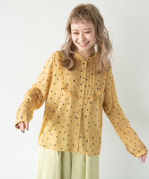 MERLOT（メルロー）の「フラワードット柄楊柳ブラウス（シャツ/ブラウス・レディース・ターコイズブルー/イエロー・FREE）」の15枚目の写真