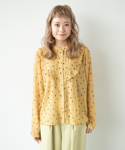 MERLOT（メルロー）の「フラワードット柄楊柳ブラウス（シャツ/ブラウス・レディース・ターコイズブルー/イエロー・FREE）」の21枚目の写真
