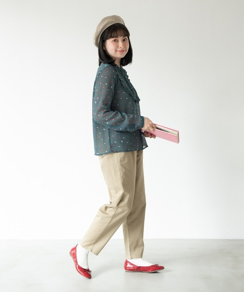 MERLOT（メルロー）の「フラワードット柄楊柳ブラウス（シャツ/ブラウス・レディース・ターコイズブルー/イエロー・FREE）」の18枚目の写真