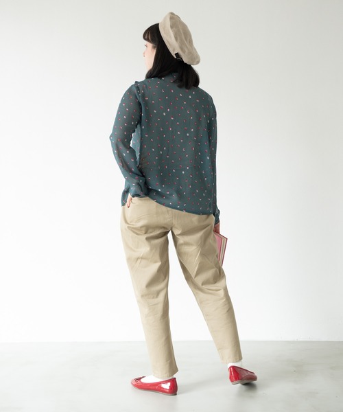 MERLOT（メルロー）の「フラワードット柄楊柳ブラウス（シャツ/ブラウス・レディース・ターコイズブルー/イエロー・FREE）」の6枚目の写真