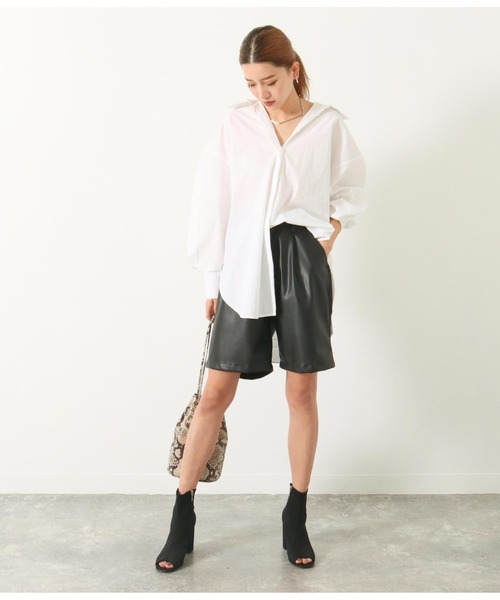 Alluge（アルージュ）の「バミューダパンツ（その他パンツ・レディース・ブラック/カーキ/ベージュ・FREE）」の6枚目の写真