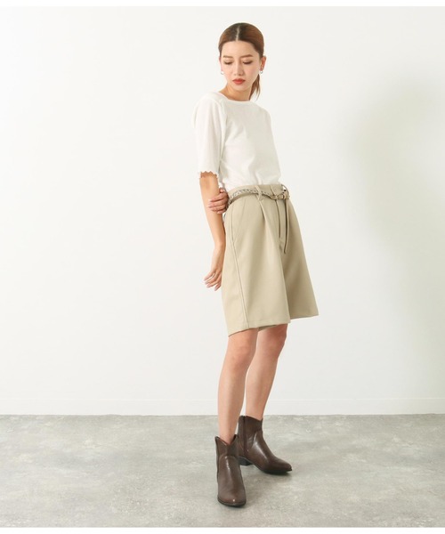 Alluge（アルージュ）の「バミューダパンツ（その他パンツ・レディース・ブラック/カーキ/ベージュ・FREE）」の9枚目の写真