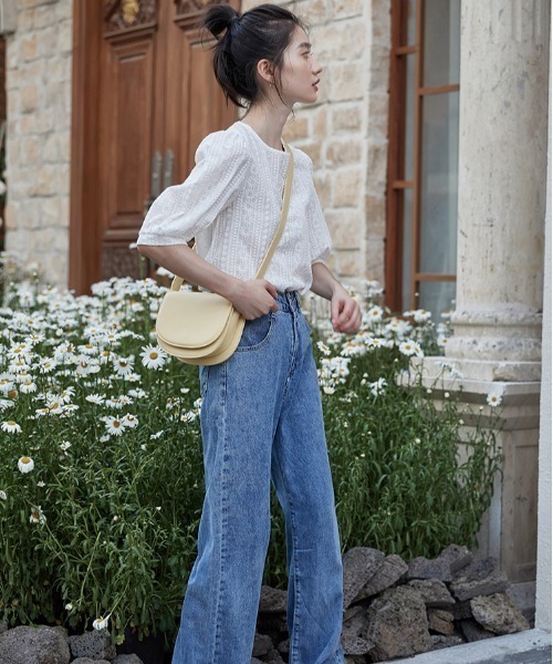 yuue' ( wear )（ユーイ）の「コットン100% 刺繍ハーフスリーブブラウス（シャツ/ブラウス・レディース・ホワイト・SMALL/MEDIUM/LARGE）」の6枚目の写真