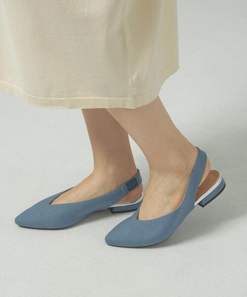 closet story（クローゼットストーリー）の「＜closet story＞バックベルト フラットサンダル（サンダル・レディース・ライトブルー/ベージュ・23cm/23.5cm/24cm/24.5cm）」の2枚目の写真