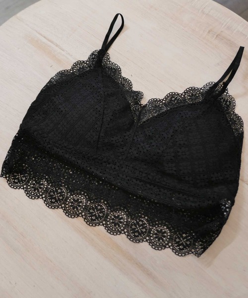 CORNERS（コーナーズ）の「レースブラトップ（キャミソール・レディース・ホワイト/ブラック/マスタード/ブラウン/カーキ・M）」の12枚目の写真