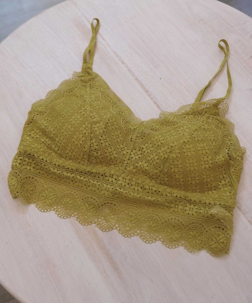 CORNERS（コーナーズ）の「レースブラトップ（キャミソール・レディース・ホワイト/ブラック/マスタード/ブラウン/カーキ・M）」の13枚目の写真