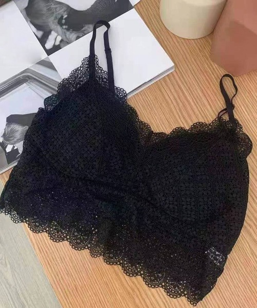 CORNERS（コーナーズ）の「レースブラトップ（キャミソール・レディース・ホワイト/ブラック/マスタード/ブラウン/カーキ・M）」の9枚目の写真