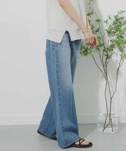 SENSE OF PLACE by URBAN RESEARCH(センスオブプレイスバイアーバンリサーチ)の「センタープレスフレアデニム(デニムパンツ・レディース・ワンウォッシュ/ライトインディゴブルー・MEDIUM/SMALL)」の10枚目の写真