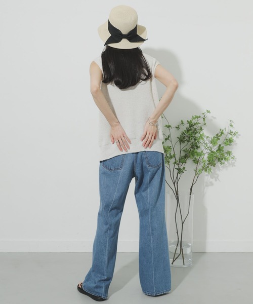 SENSE OF PLACE by URBAN RESEARCH(センスオブプレイスバイアーバンリサーチ)の「センタープレスフレアデニム(デニムパンツ・レディース・ワンウォッシュ/ライトインディゴブルー・MEDIUM/SMALL)」の13枚目の写真