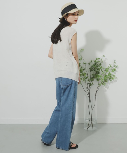 SENSE OF PLACE by URBAN RESEARCH(センスオブプレイスバイアーバンリサーチ)の「センタープレスフレアデニム(デニムパンツ・レディース・ワンウォッシュ/ライトインディゴブルー・MEDIUM/SMALL)」の14枚目の写真