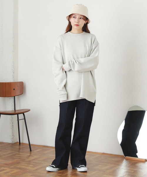 SENSE OF PLACE by URBAN RESEARCH(センスオブプレイスバイアーバンリサーチ)の「センタープレスフレアデニム(デニムパンツ・レディース・ワンウォッシュ/ライトインディゴブルー・MEDIUM/SMALL)」の15枚目の写真