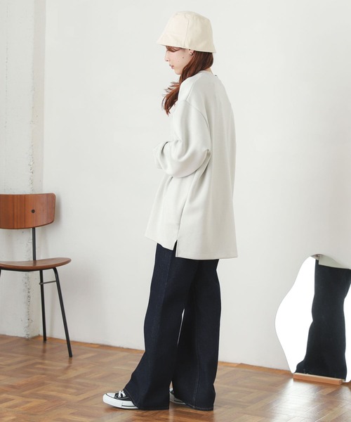 SENSE OF PLACE by URBAN RESEARCH(センスオブプレイスバイアーバンリサーチ)の「センタープレスフレアデニム(デニムパンツ・レディース・ワンウォッシュ/ライトインディゴブルー・MEDIUM/SMALL)」の16枚目の写真