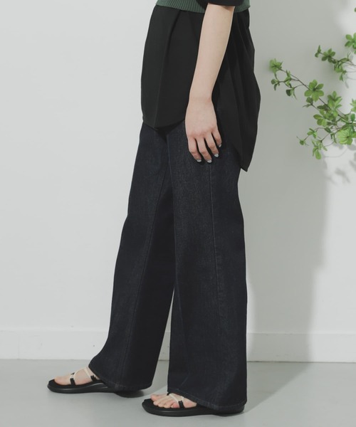 SENSE OF PLACE by URBAN RESEARCH(センスオブプレイスバイアーバンリサーチ)の「センタープレスフレアデニム(デニムパンツ・レディース・ワンウォッシュ/ライトインディゴブルー・MEDIUM/SMALL)」の18枚目の写真