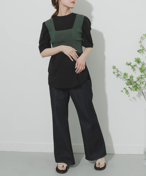 SENSE OF PLACE by URBAN RESEARCH(センスオブプレイスバイアーバンリサーチ)の「センタープレスフレアデニム(デニムパンツ・レディース・ワンウォッシュ/ライトインディゴブルー・MEDIUM/SMALL)」の21枚目の写真