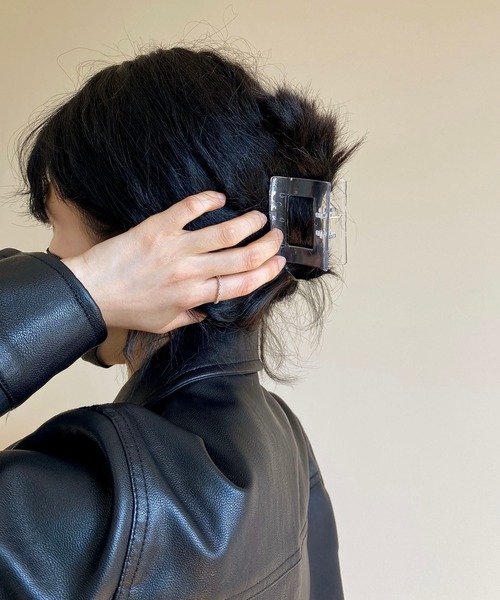 hood モリハルナ　バレッタ　ヘアピン　クリップ　透明 ヘアクリップ バレッタ アクリルバンスクリップ[品番