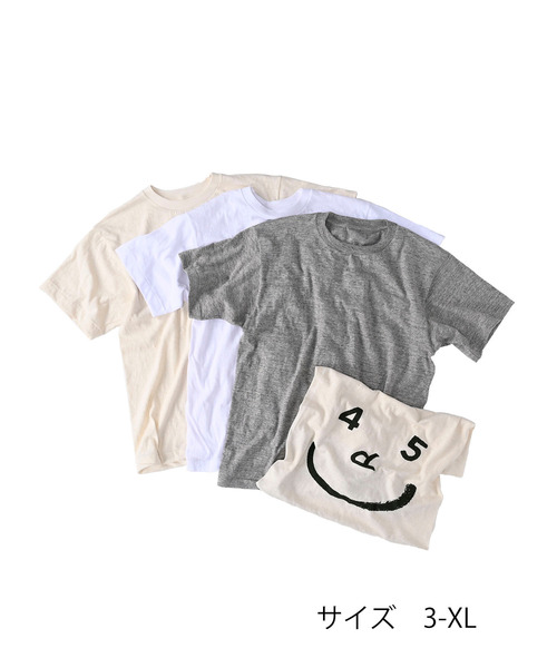 45R 綿レースのカットソー Lサイズ コットン Tシャツ 白 ジンバブエ 美品 サイズ3・L相当 45r レース コットンカットソー 切替