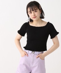 repipi armario | シャーリングショートスリーブ(Tシャツ/カットソー)