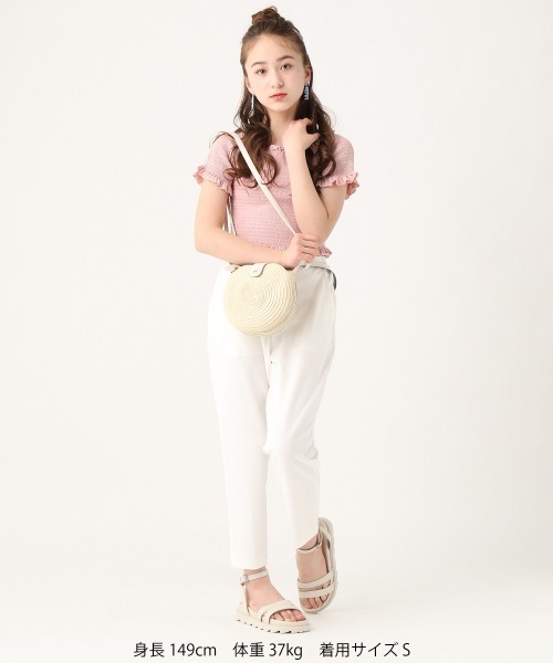 repipi armario（レピピ アルマリオ）の「シャーリングショートスリーブ（Tシャツ/カットソー・キッズ・ブラック/ホワイト/ライトピンク・SMALL/LARGE/MEDIUM）」の16枚目の写真