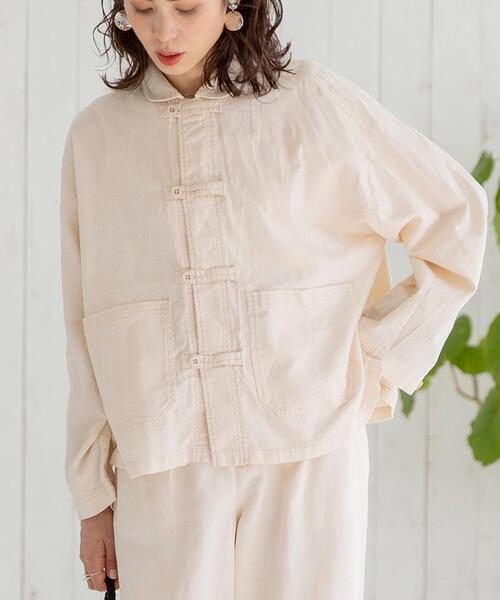 coen（コーエン）の「UVカット機能付きリネンブレンドチャイナ