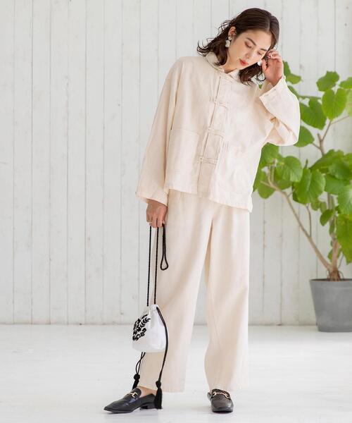 coen（コーエン）の「UVカット機能付きリネンブレンドチャイナ